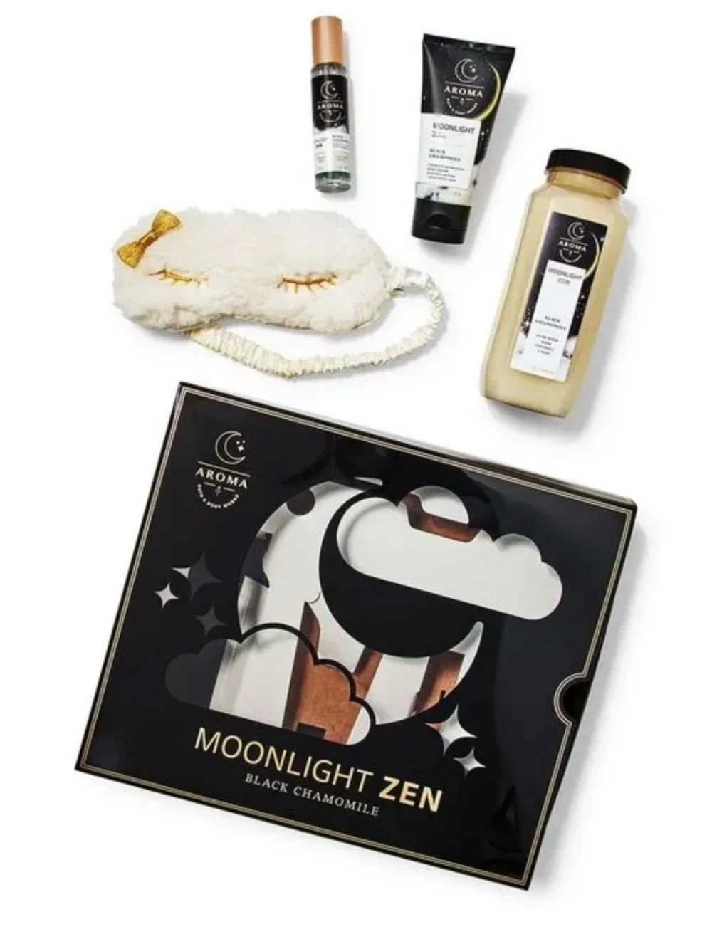 Bath & Body Works Moonlight Zen Set — Black & Cream